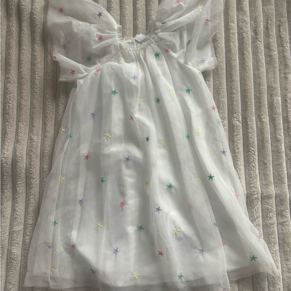 Baby GAP White Dress with Multicolor Star
